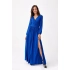 Dlouhé dámské šaty SUK0420 královská modř - Roco Fashion