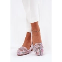 Dámské balerínky ASA222-7 růžovo-bílé -Step in style