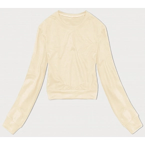 Dámská tenká krátká mikina ecru (8B938-67+132) - J.Style