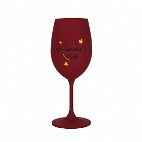 NA VÁNOČNÍ ÚKLID - bordo sklenice na víno 350 ml