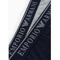 Pánské boxerky 2PACK 111769 3F720 07448 šedo-tm. modré - Emporio Armani