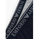 Pánské boxerky 2PACK 111769 3F720 07448 šedo-tm. modré - Emporio Armani