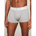 Pánské boxerky 3Pack UM0UM02768 0Y1 šedé/černé/potisk - Tommy Hilfiger