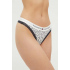 Dámská tanga UW0UW04809 02X bílé s potiskem - Tommy Hilfiger