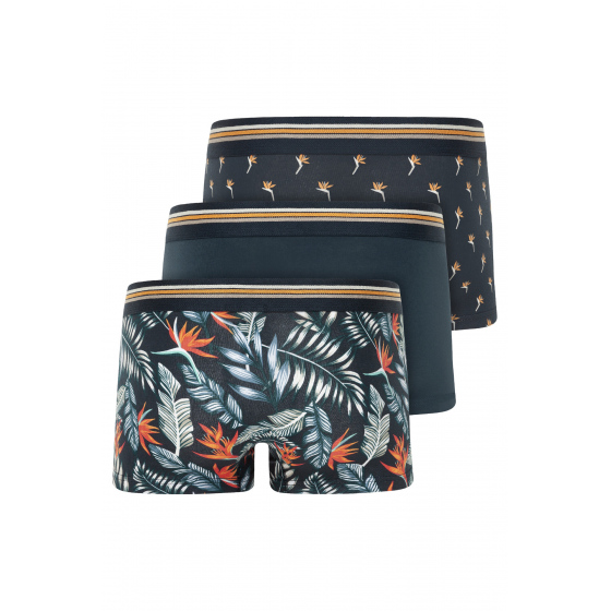 Pánské boxerky 3Pack 17302913 B90 tm. modré s potiskem - Jockey