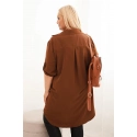 Dámská košilové šaty hnědé - Kesi