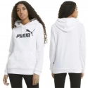 Dámská mikina Ess Logo W 586791 02 Bílá s potiskem - Puma