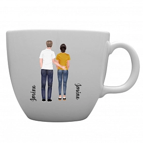 Personalizovaný MEGA XXL keramický hrnek 1000 ml s párem Personalizovaný MEGA XXL keramický hrnek 1000 ml s párem