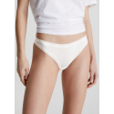 Dámská tanga Thong Bottoms Up 000QD3763E 100 bílá - Calvin Klein
