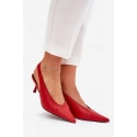 Dámské lodičky s otevřenou patou SQC-221 Červená - GIVANA
