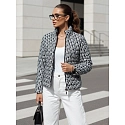 Dámská přechodová bunda se kšiltovkou TY4505 černo-bílá - FashionStreet 