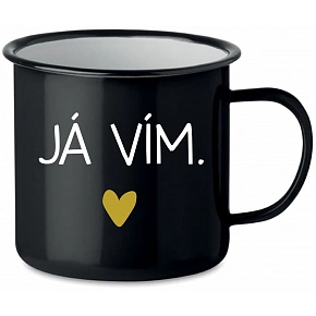 JÁ VÍM. - černý plecháček 350 ml JÁ VÍM. - černý plecháček 350 ml