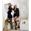 Dámské síťované punčocháče "Cross" R39128 černé - In-StyleFashion
