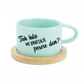 TAK KDO MI DNESKA POSERE DEN? - mint hrníček makronka 200 ml