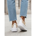 Dámské kožené tenisky LA319 ZY1378 béžové - FashionStreet 
