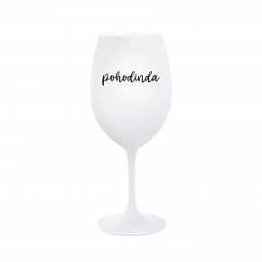 Sklenka POHODINDA - bílá sklenice na víno 350 ml