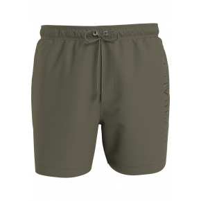 Pánské koupací kraťasy - KM00718 MSP - khaki - Calvin Klein