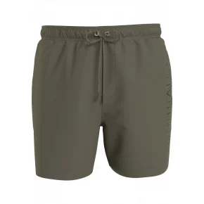Pánské koupací kraťasy - KM00718 MSP - khaki - Calvin Klein