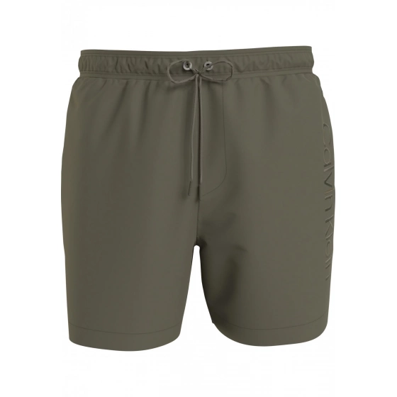 Pánské koupací kraťasy - KM00718 MSP - khaki - Calvin Klein