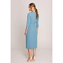 Šaty S396 zavazovací tyrkysově modré - Stylove