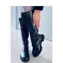 Dámské kozačky v jezdeckém 7752A Černá - Ideal Shoes
