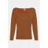 Dámský pyžamový top L/S CURVE NECK 000QS7006E GCU karamelová - Calvin Klein