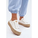 Krajkové tenisky espadrilky LCW-26-31-4326 bílé - Lee Cooper