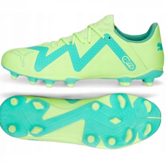 Pánské fotbalové kopačky FG/AG 107187 03 Neon zelená s modrou - Puma