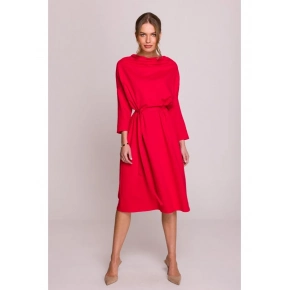 Pletené šaty S403  červené - Stylove