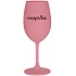 VÍNOPIČKA - růžová sklenice na víno 350 ml