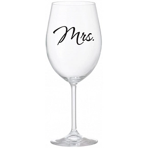 MRS. - čirá sklenice na víno 350 ml