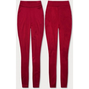 Červené bavlněné dámské legíny (YW1001-5) - FPrice