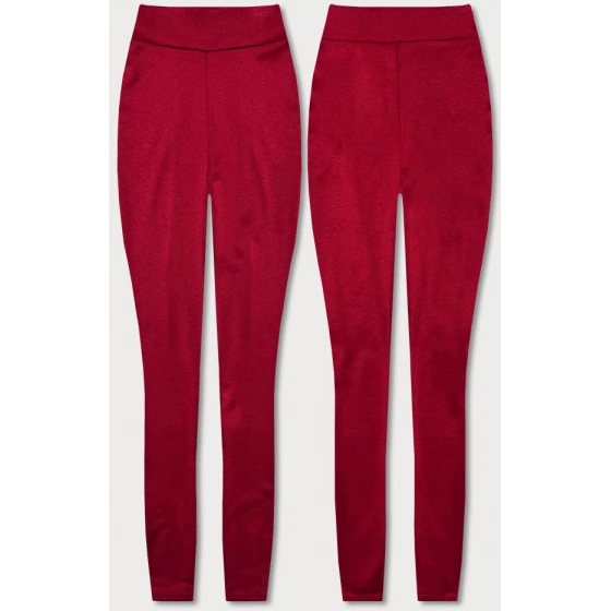 Červené bavlněné dámské legíny (YW1001-5) - FPrice
