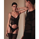 Dámský sexy korzet Lune Bellis Corset černý - Obsessive