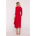 Dámské šaty s volánkem S425 Červená - Stylove