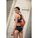 Sportovní podprsenka 0020129 černo-tyrkysová - Selmark