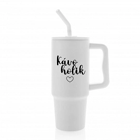 KÁVOHOLIK - bílý cestovní termohrnek 900 ml KÁVOHOLIK - bílý cestovní termohrnek 900 ml
