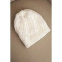 Dámská zimní čepice s vlnou bílá - Oliwier