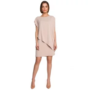 Dámské šaty S262 Světle béžová - Stylove