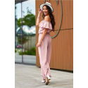 Dámský overal KMB0005 Pudr růžová - Roco Fashion