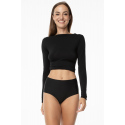 Dámské bezešvá košilka s dlouhým rukávem Simple Longsleeve Černá - Julimex
