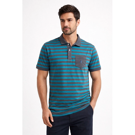 Pánská polokošile 500750 zeleno-šedá - Jockey