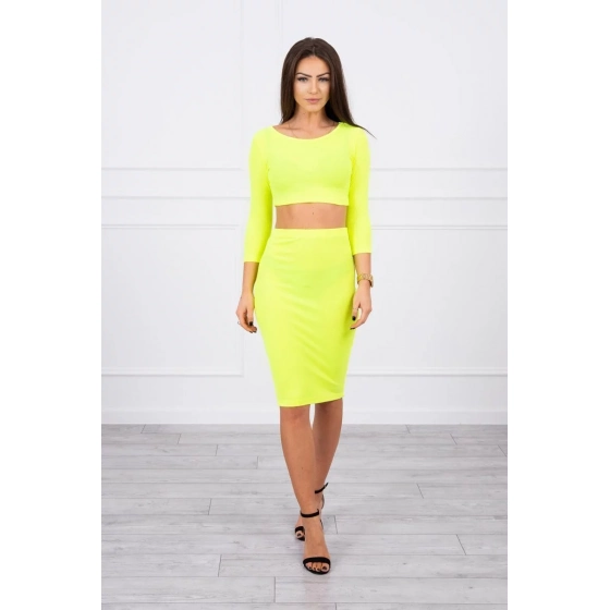 Dámský set 9084 Neon žlutá - K-Fashion