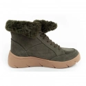 Dámské kotníkové zateplené boty F30232 1020 400Tmavě zelená s hnědou - Scholl