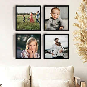 Personalizovaný magický fotoobraz v rámu - 4x čtverec 20x20 - fotografie Personalizovaný magický fotoobraz v rámu - 4x čtverec 20x20 - fotografie