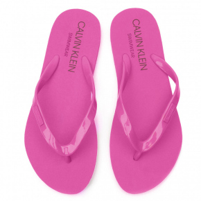 Pantofle KW0KW00395-VCN fialová - Calvin Klein