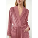 Dámský sametový župan 21143 Pudr růžová - Vamp