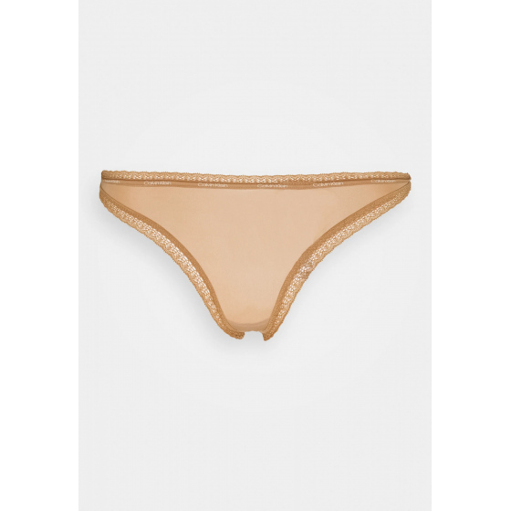 Dámská tanga QD3763E BO8 bronzová - Calvin Klein