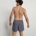 Pánské volné boxerky 2 ks ECOSMART LOOSE BOXER Green BIO / Tmavě modrá s šedou - DIM