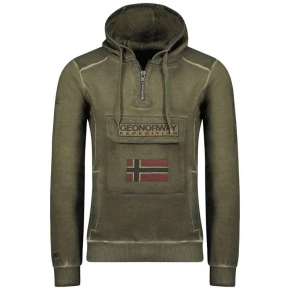 Unisex mikina Gymclass WU8270HGNO Khaki zelená - GEONORWAY